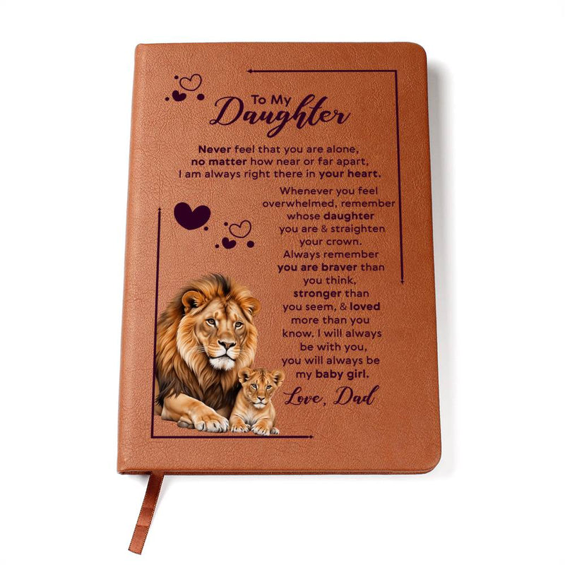 To My Daughter Your Crown – Leather Journal